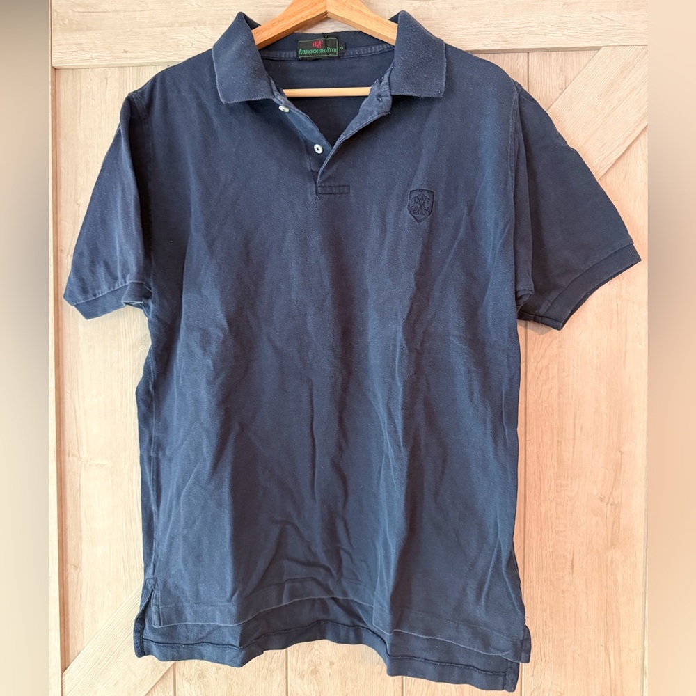 Vintage 1980’s Abercrombie & Fitch Navy Blue Polo Shirt